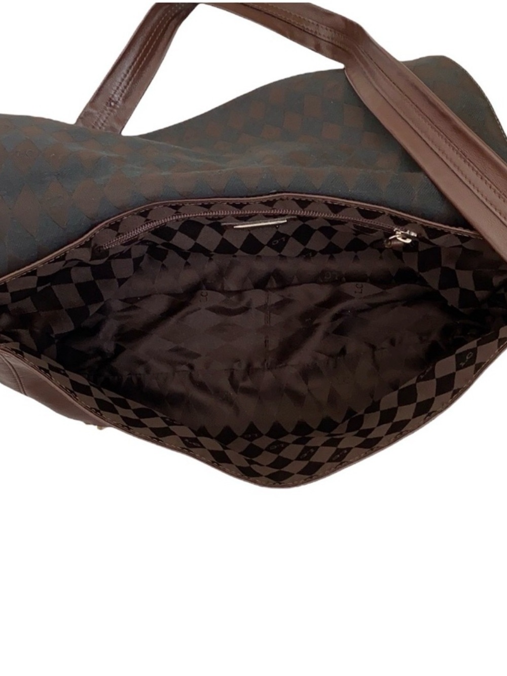 Les Copains Leather Shoulder Bag Made in Italy Vintage Brown Size OS - Picture 5 of 9